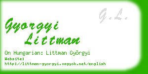 gyorgyi littman business card